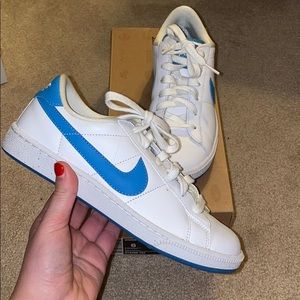 blue and white nikes